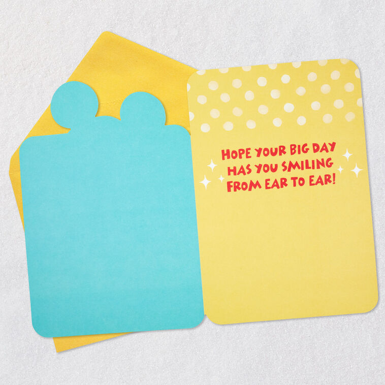Hallmark Disney Mickey Mouse Smiling From Ear To Ear Birthday Card