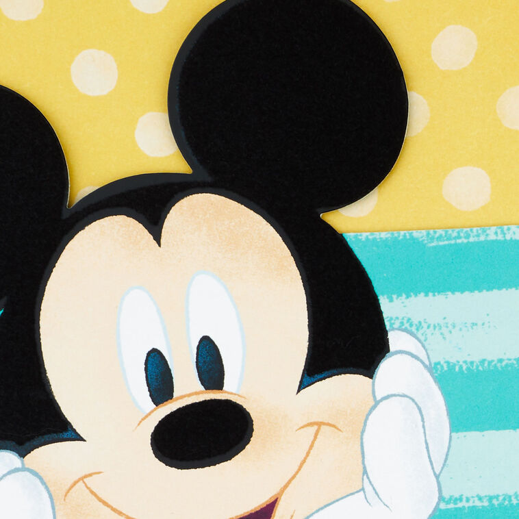 Hallmark Disney Mickey Mouse Smiling From Ear To Ear Birthday Card