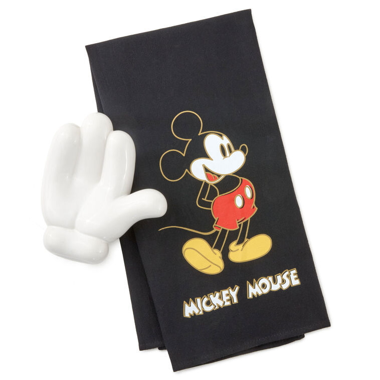 hallmark Disney Mickey Mouse Tea Towel With Spoon Rest