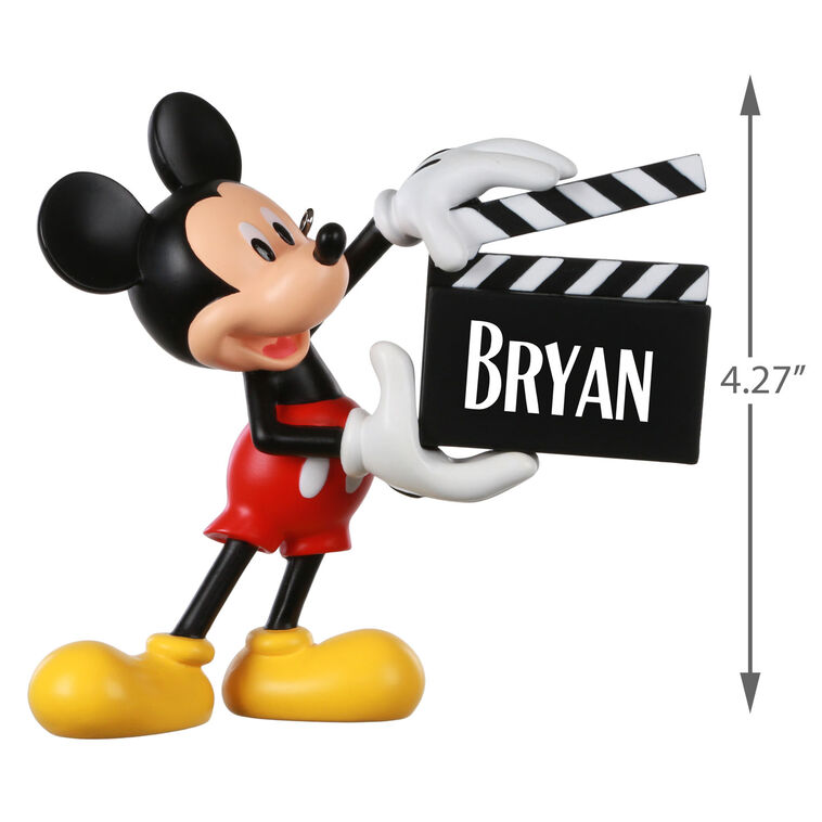 Hallmark Disney Mickey Mouse With Clapperboard Personalized Ornament Custom Text