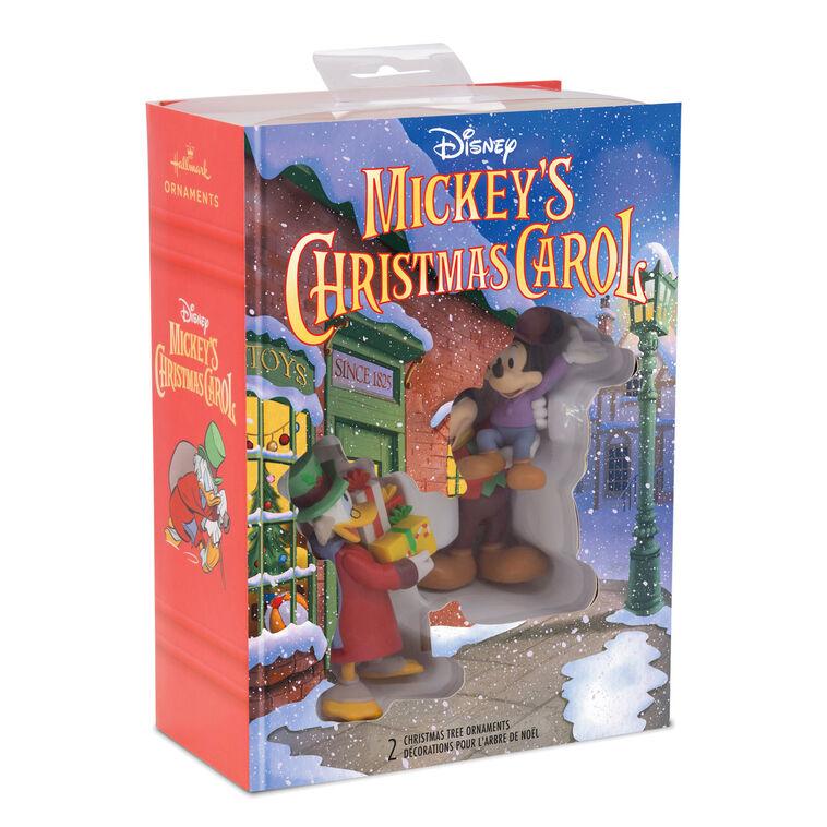 Hallmark Disney Mickey's Christmas Carol Hallmark Ornaments Set Of 2