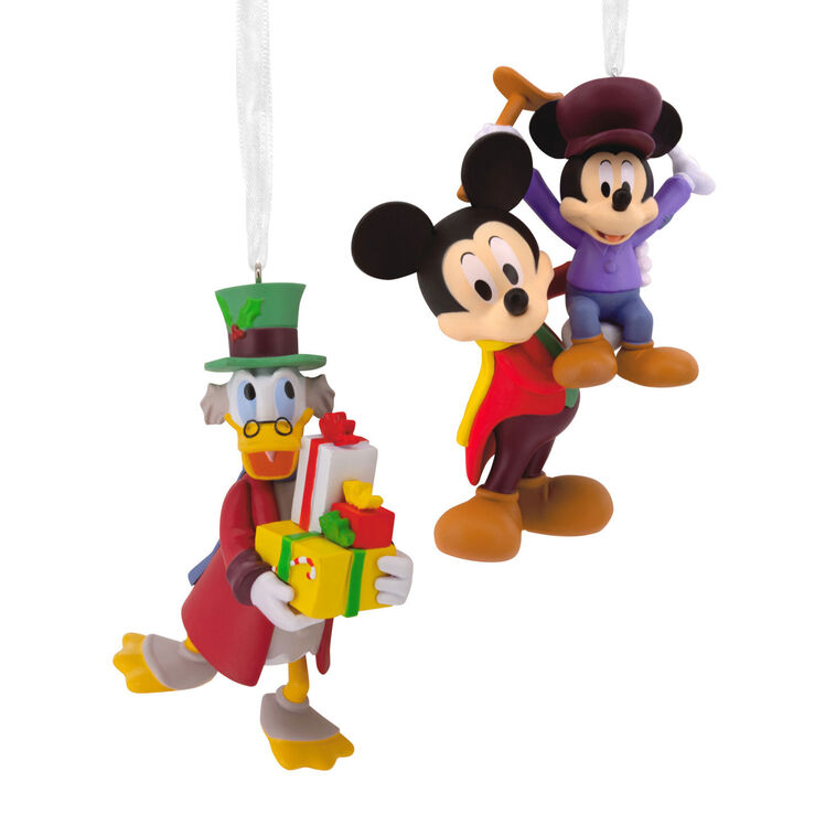 hallmark Disney Mickey's Christmas Carol Hallmark Ornaments Set of 2