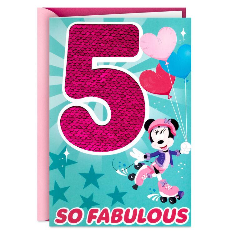 hallmark Disney Minnie Mouse 5th Birthday Card for Her