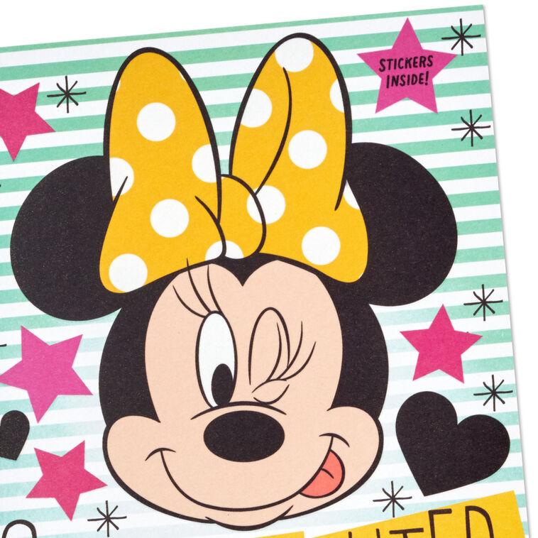 Hallmark Disney Minnie Mouse Birthday Card For Granddaughter With Stickers