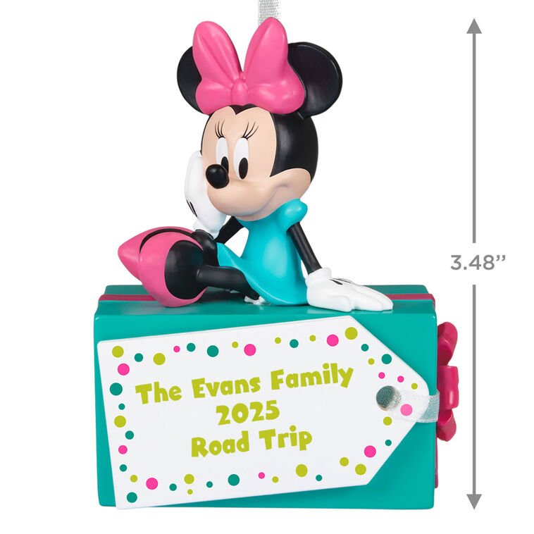 Hallmark Disney Minnie Mouse Christmas Present Personalized Ornament Custom Text