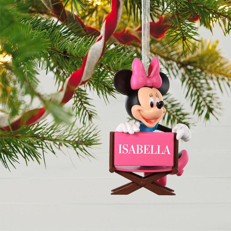 Hallmark Disney Minnie Mouse In Director's Chair Personalized Ornament Custom Text