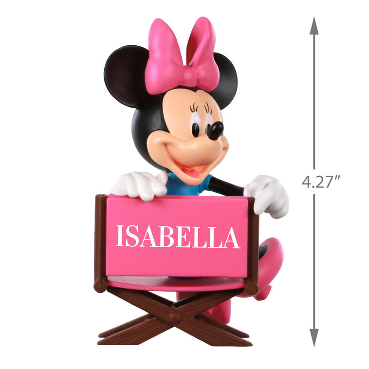 Hallmark Disney Minnie Mouse In Director's Chair Personalized Ornament Custom Text