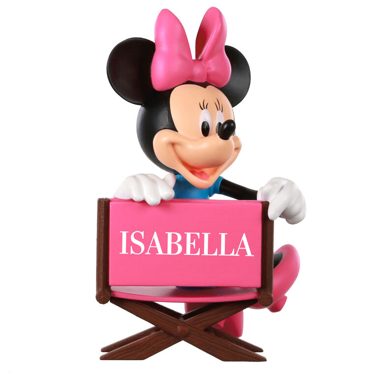 hallmark Disney Minnie Mouse in Director's Chair Personalized Ornament Custom Text