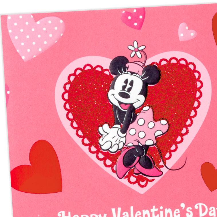 Hallmark Disney Minnie Mouse Loved And Lovable Valentine's Day Card