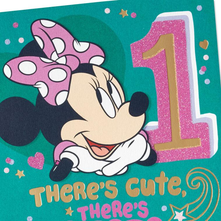 Hallmark Disney Minnie Mouse Super Cute First Birthday Card
