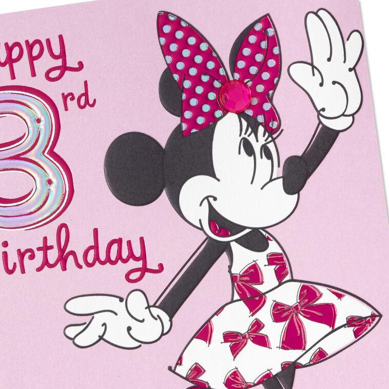 Hallmark Disney Minnie Mouse Sweet Fun 3rd Birthday Card