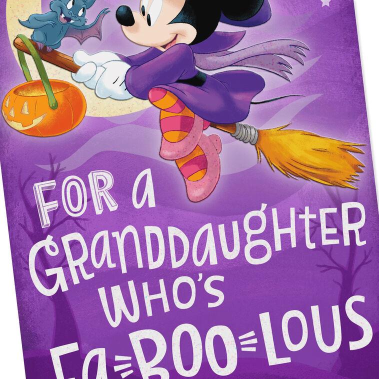 Hallmark Disney Minnie Mouse You're Fa-Boo-Lous Halloween Card For Granddaughter