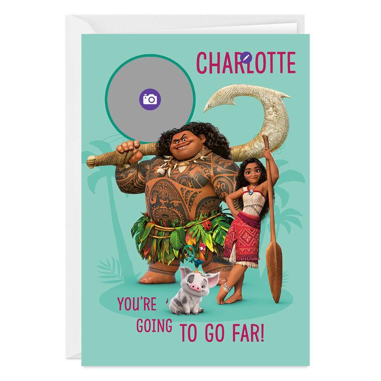 Hallmark Disney Moana And Maui You'll Go Far Custom Birthday Card