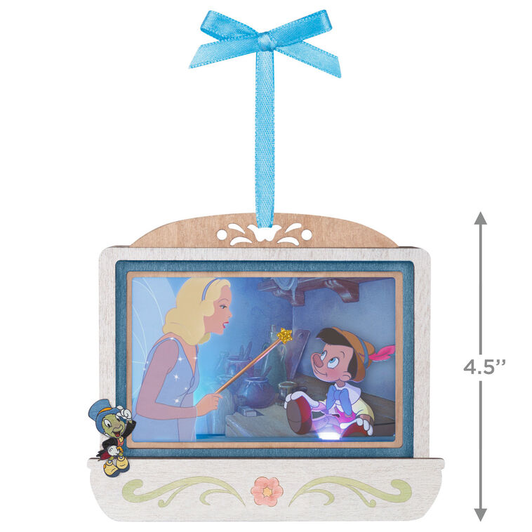 Hallmark Disney Pinocchio 85th Anniversary Geppetto’s Wish Come True Papercraft Ornament With Light