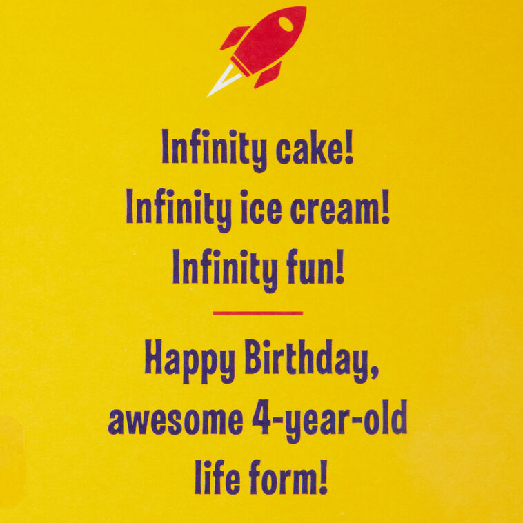 Hallmark Disney/Pixar Toy Story Buzz Lightyear Infinity Fun Musical 4th Birthday Card