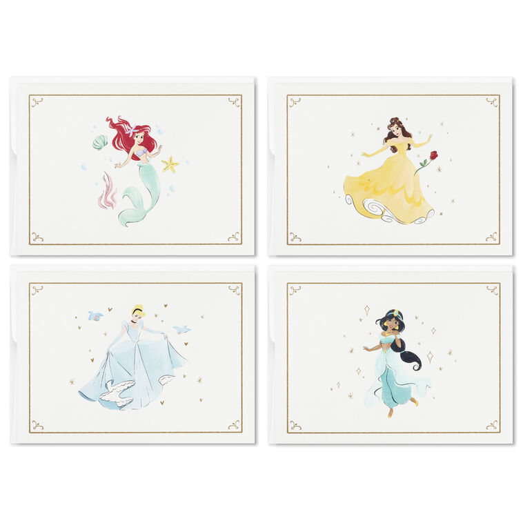 hallmark Disney Princess Assorted Boxed Blank Note Cards Multipack Pack of 24