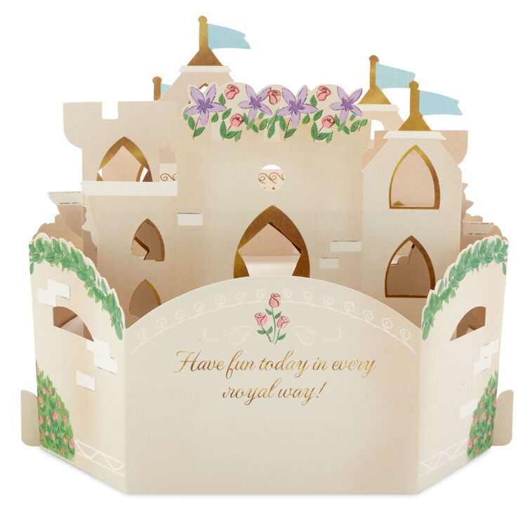 Hallmark Disney Princess Castle All The Happiness 3D Pop-Up Card With Playset