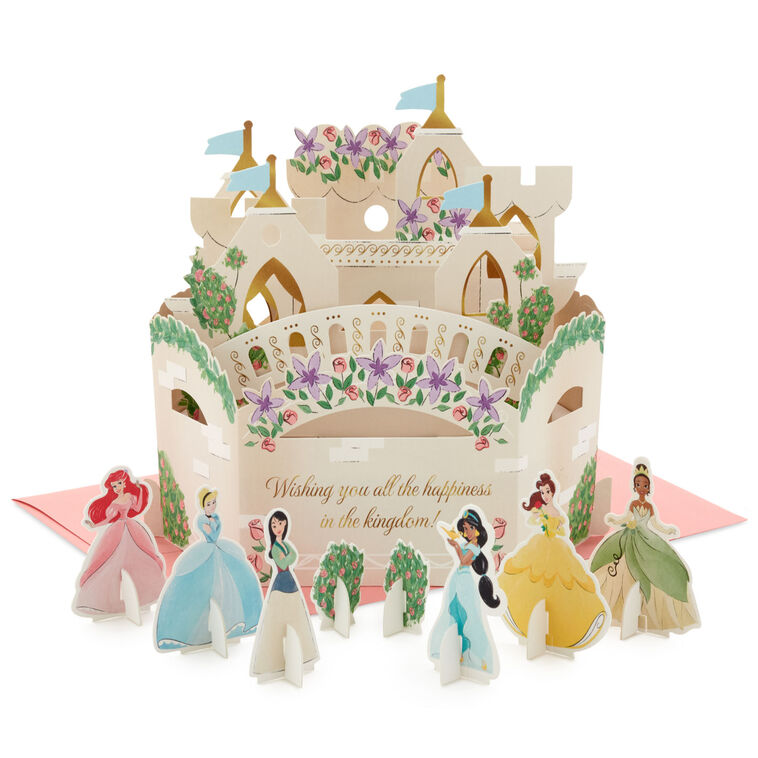 hallmark Disney Princess Castle All the Happiness 3D Pop-Up Card With Playset