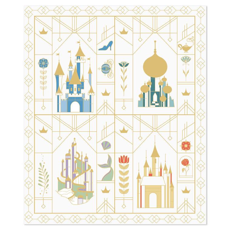 Hallmark Disney Princess Castles Throw Blanket 50x60