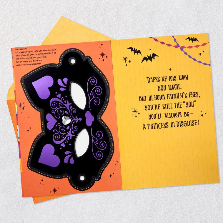 Hallmark Disney Princess Dress Up Halloween Card For Granddaughter With Mask