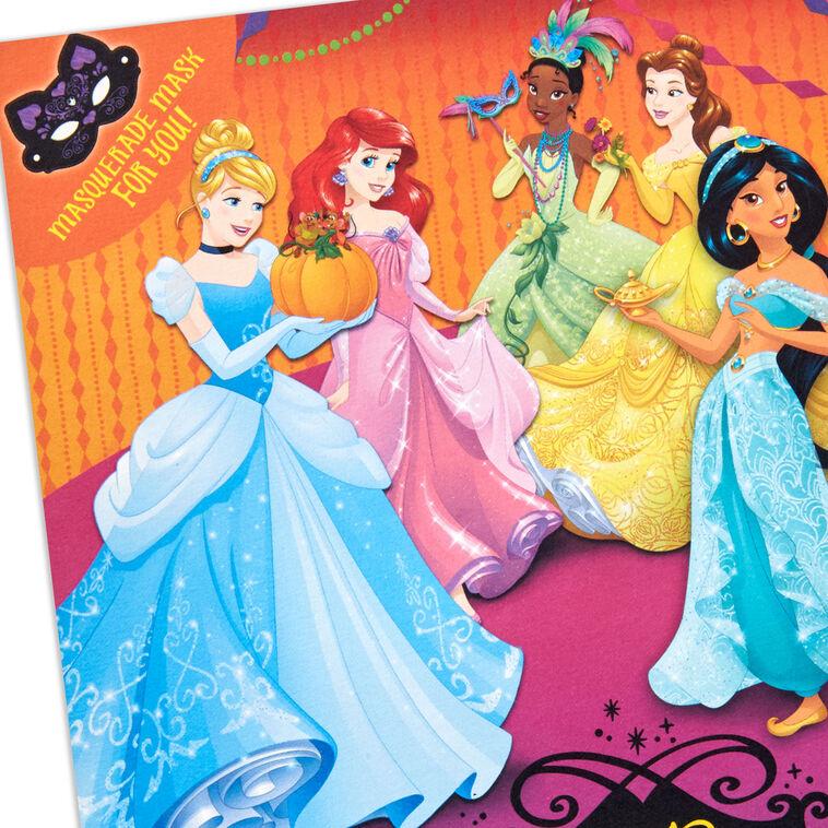 Hallmark Disney Princess Dress Up Halloween Card For Granddaughter With Mask