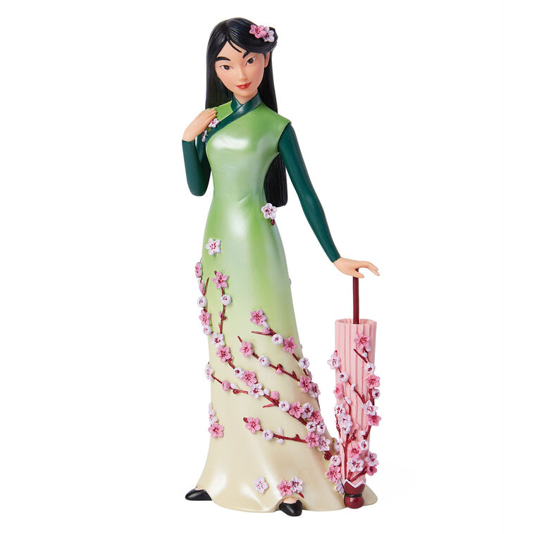 hallmark Disney Princess Mulan Botanical Couture Figurine 8"