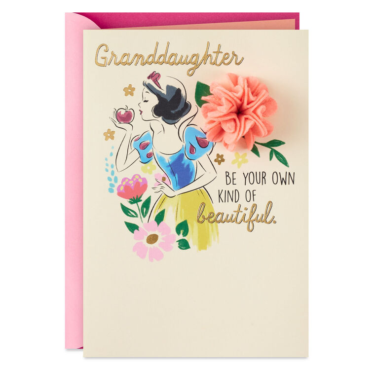 hallmark Disney Princess Snow White Loved for Being You Birthday Card for Granddaughter