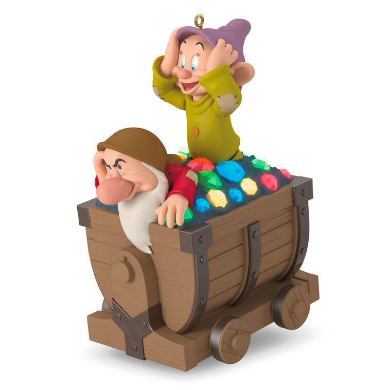 hallmark Disney Snow White and the Seven Dwarfs Off We Go Musical Ornament With Light