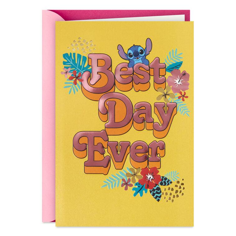 hallmark Disney Stitch Best Day Ever Birthday Card for Kids