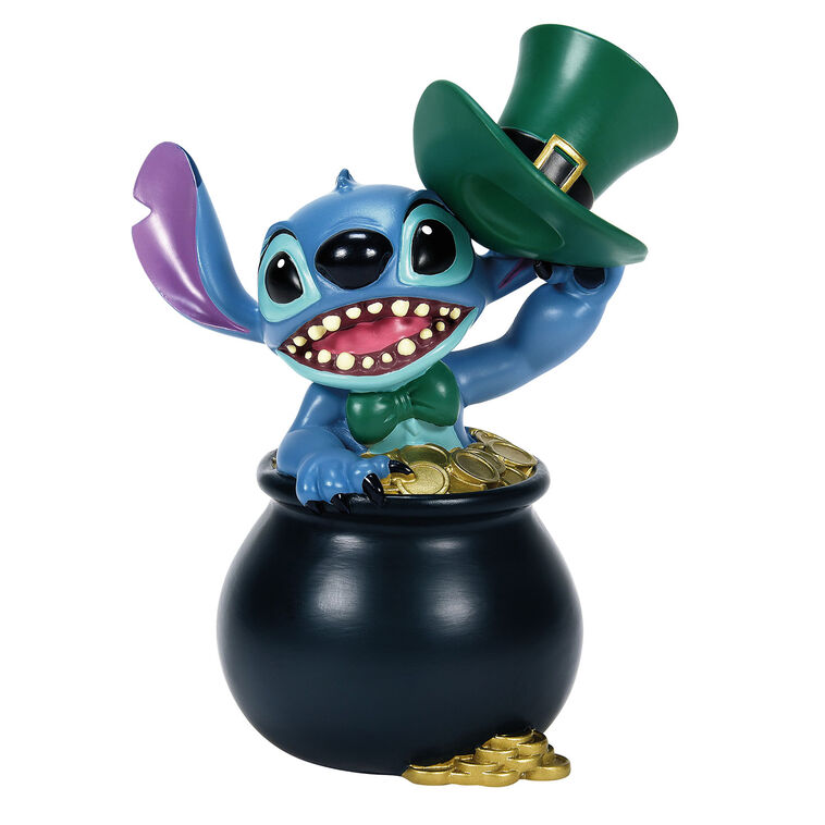 hallmark Disney Stitch in a Pot of Gold St. Patrick's Day Figurine 5"