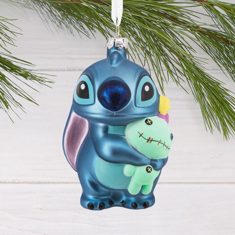 Hallmark Disney Stitch With Scrump Blown Glass Hallmark Ornament
