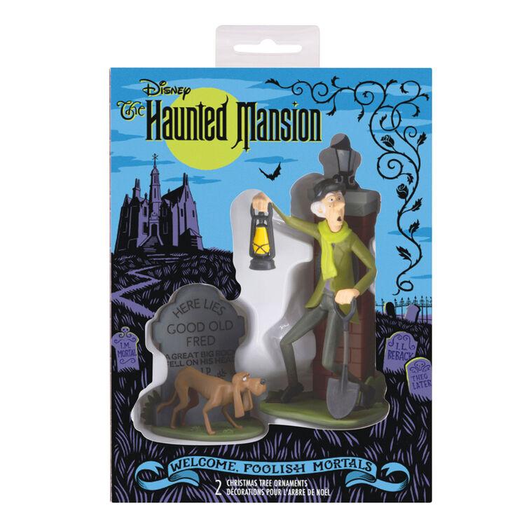 Hallmark Disney The Haunted Mansion Caretaker And Dog Hallmark Ornaments Set Of 2