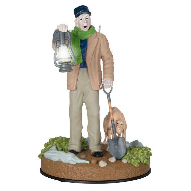 hallmark Disney The Haunted Mansion Collection The Caretaker and His Dog Ornament With Light and Sound