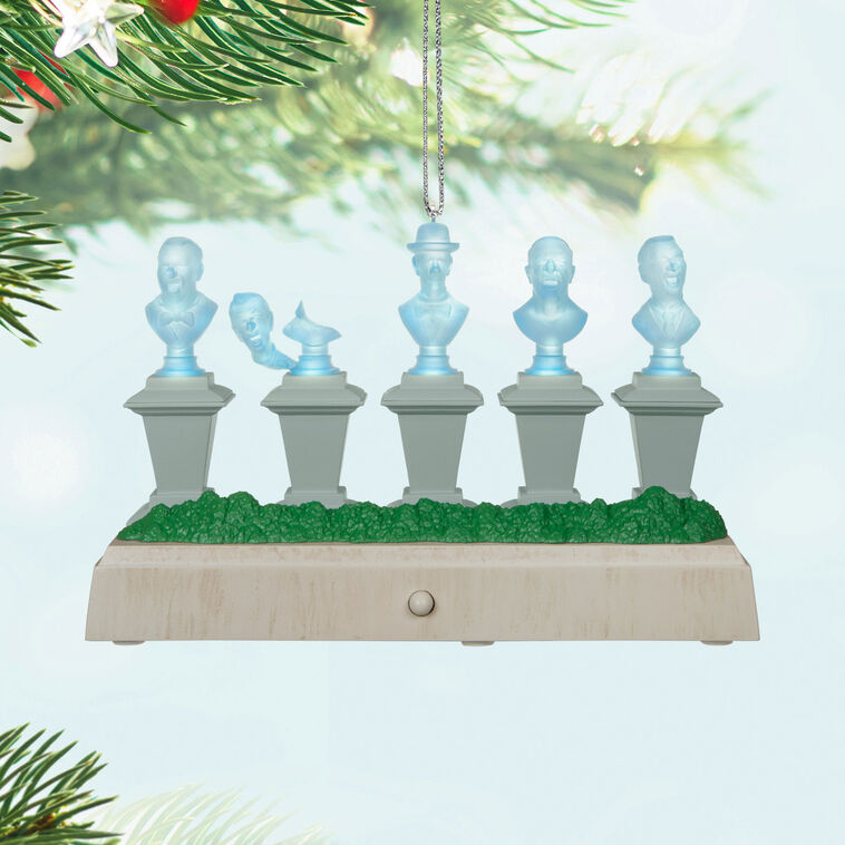 Hallmark Disney The Haunted Mansion Collection The Singing Busts Ornament With Light And Sound
