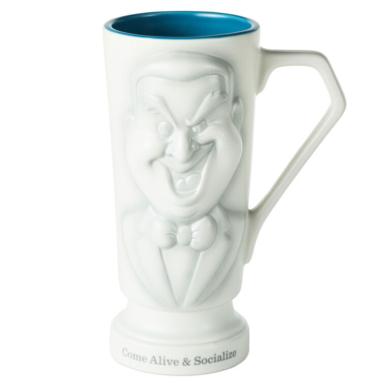 hallmark Disney The Haunted Mansion Grinning Ghost Tall Sculpted Mug 14 oz