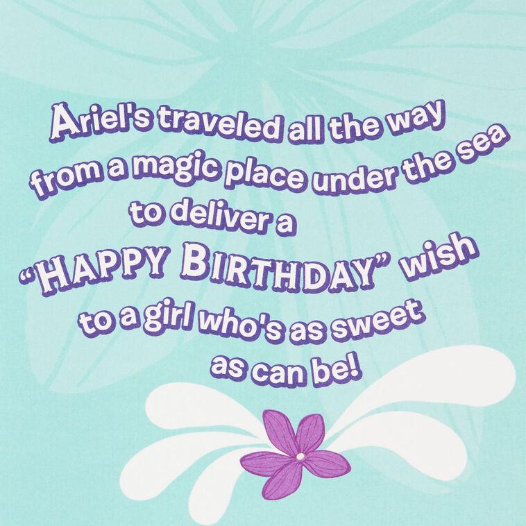 Hallmark Disney The Little Mermaid Ariel Birthday Card With Keychain For Her