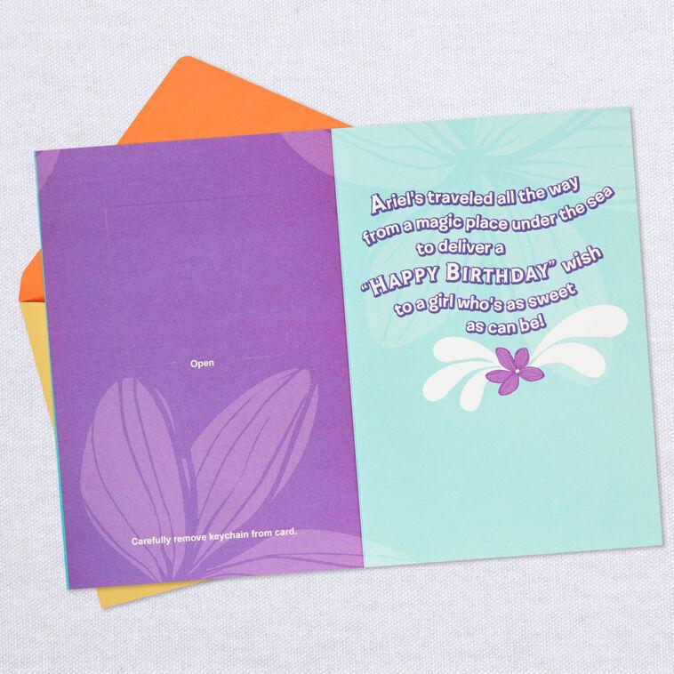 Hallmark Disney The Little Mermaid Ariel Birthday Card With Keychain For Her