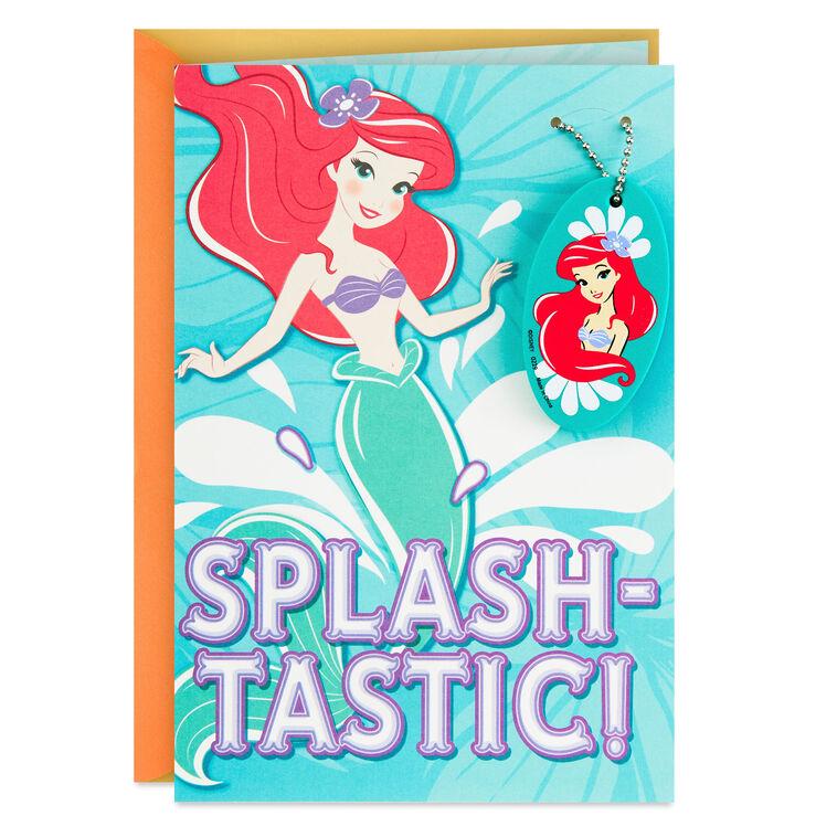 hallmark Disney The Little Mermaid Ariel Birthday Card With Keychain for Her