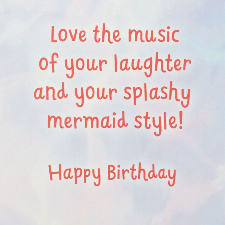 Hallmark Disney The Little Mermaid Ariel Splashy Fun Birthday Card For Niece With Paint-With-Water Activity