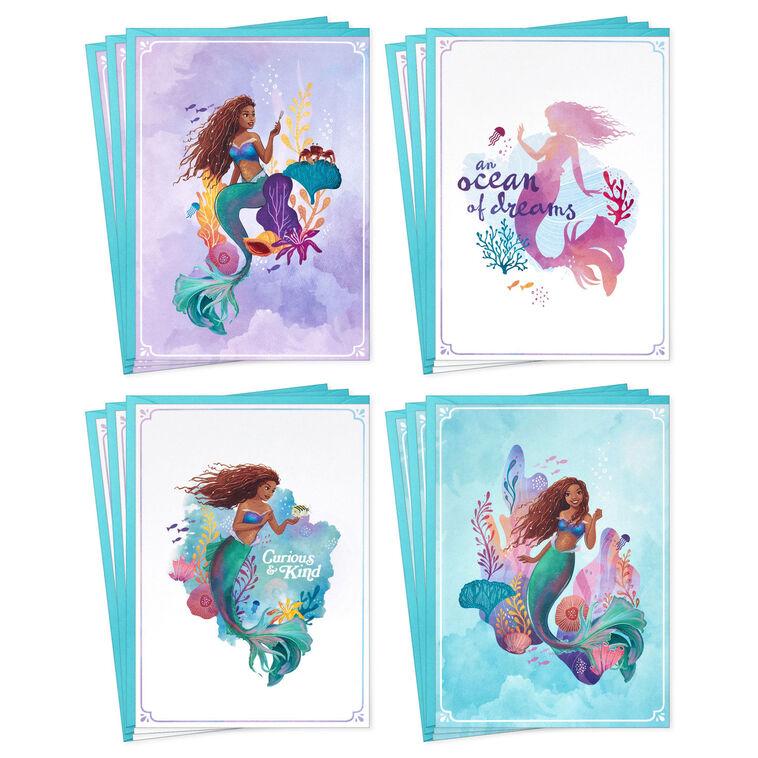 hallmark Disney The Little Mermaid Ariel Watercolor Scenes Assorted Boxed Note Cards Pack of 12