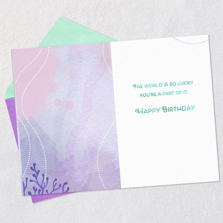 Hallmark Disney The Little Mermaid Dreams And Heart Birthday Card