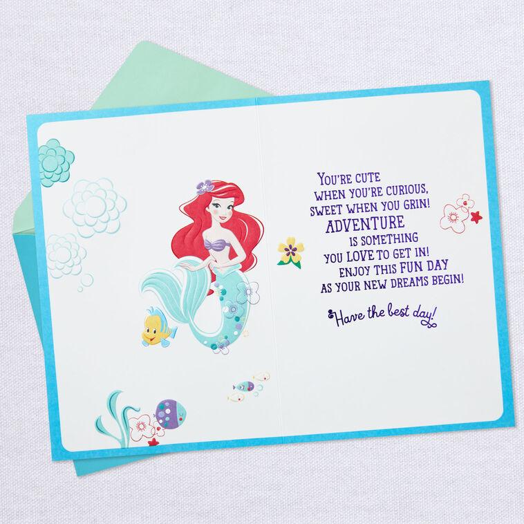 Hallmark Disney The Little Mermaid Dreams Begin Today Birthday Card For Her