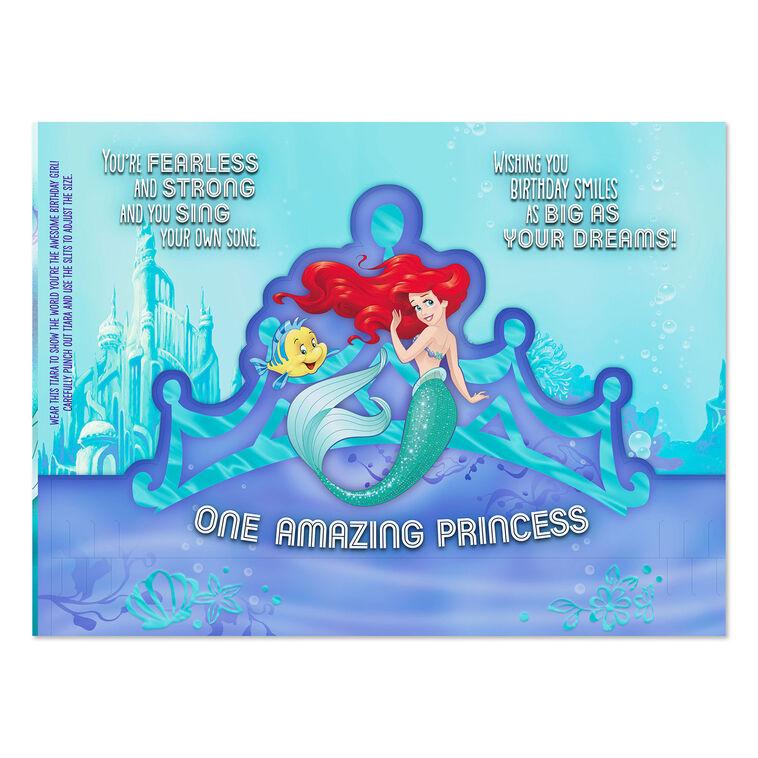 Hallmark Disney The Little Mermaid One Amazing Princess Birthday Card With Crown For Granddaughter