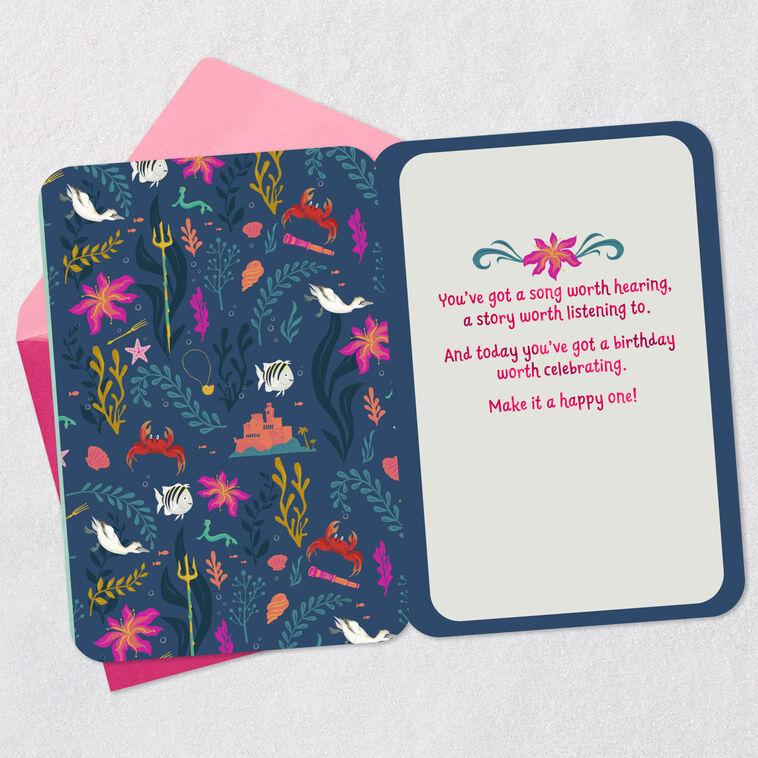 Hallmark Disney The Little Mermaid Raise That Voice Birthday Card