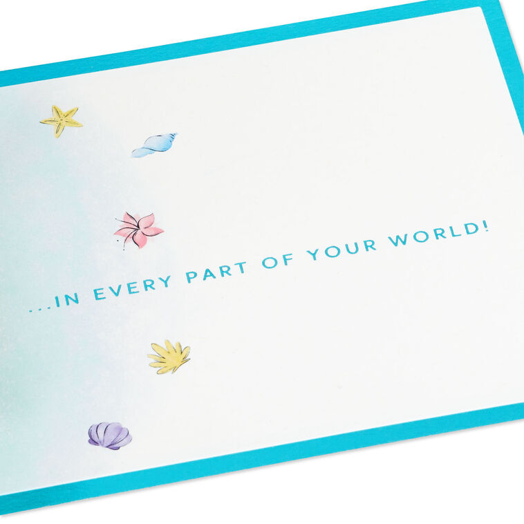 Hallmark Disney The Little Mermaid Wishing You Happiness 3D Pop-Up Card