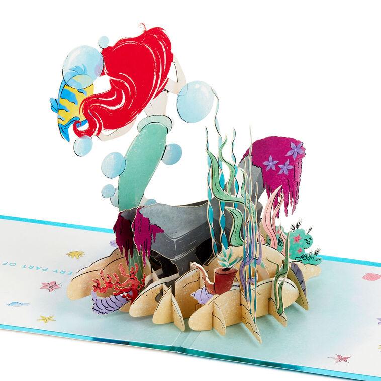 Hallmark Disney The Little Mermaid Wishing You Happiness 3D Pop-Up Card