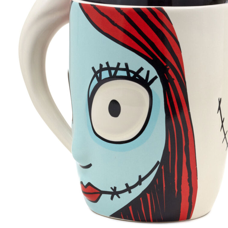 Hallmark Disney Tim Burton's The Nightmare Before Christmas Jack And Sally Sculpted Mug 15 Oz