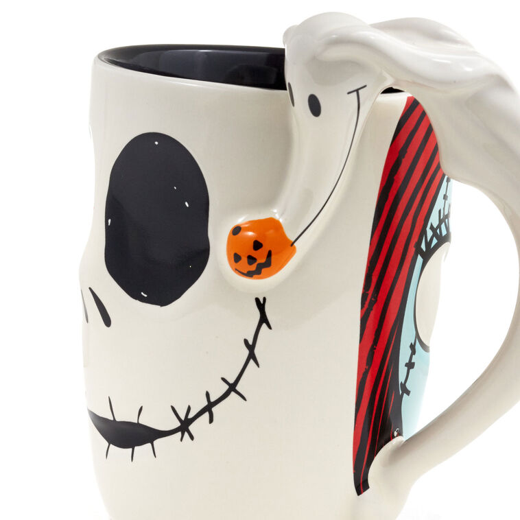 Hallmark Disney Tim Burton's The Nightmare Before Christmas Jack And Sally Sculpted Mug 15 Oz