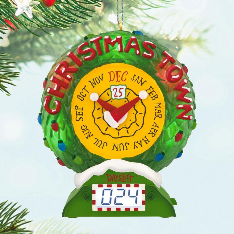 Hallmark Disney Tim Burton's The Nightmare Before Christmas Christmas Town Countdown Musical Ornament With Light And Motion