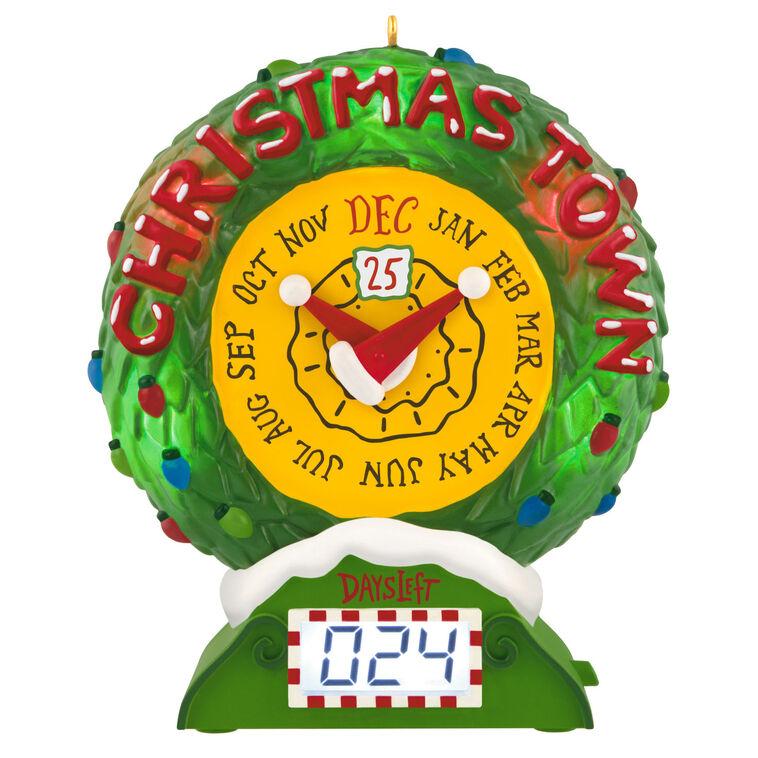 hallmark Disney Tim Burton's The Nightmare Before Christmas Christmas Town Countdown Musical Ornament With Light and Motion